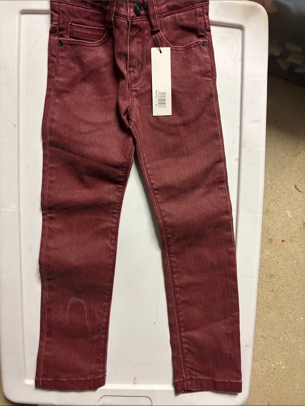 Little Marc Jacobs Burgundy Kids Jeans